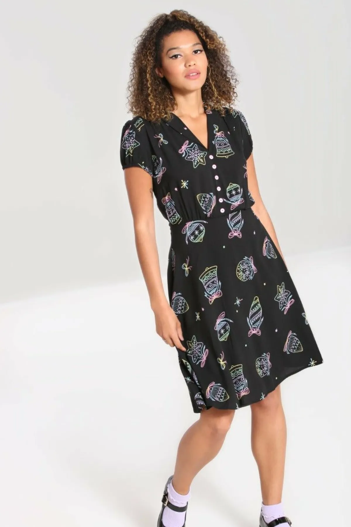 Women Hell Bunny Knee Dresses<Merry Mid Dress