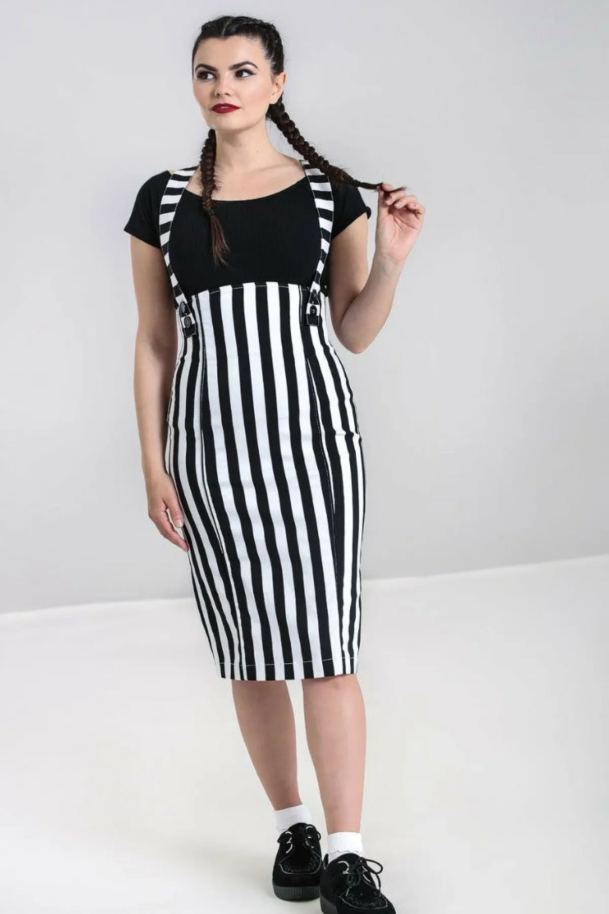 Women Hell Bunny Knee Skirts<Otho Pinafore Skirt