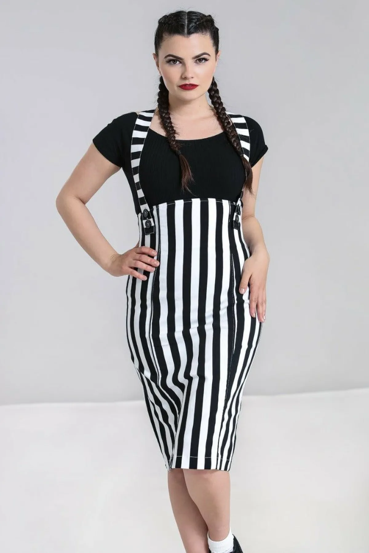 Women Hell Bunny Knee Skirts<Otho Pinafore Skirt