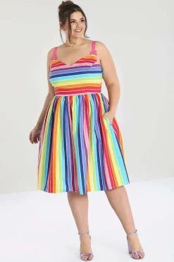 Women Hell Bunny Midi Dresses<Over The Rainbow 50'S Dress