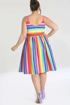Women Hell Bunny Midi Dresses<Over The Rainbow 50'S Dress