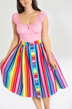 Women Hell Bunny Midi Skirts<Over The Rainbow 50'S Skirt