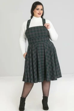 Women Hell Bunny Knee Dresses<Peebles Pinafore Dress