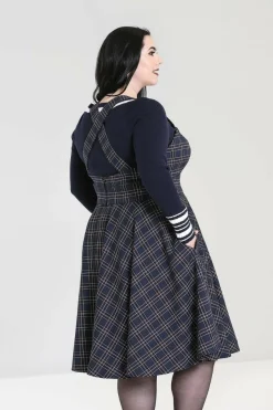 Women Hell Bunny Knee Dresses<Peebles Pinafore Dress
