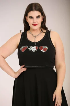 Women Hell Bunny Loungewear<Petal Crop Top