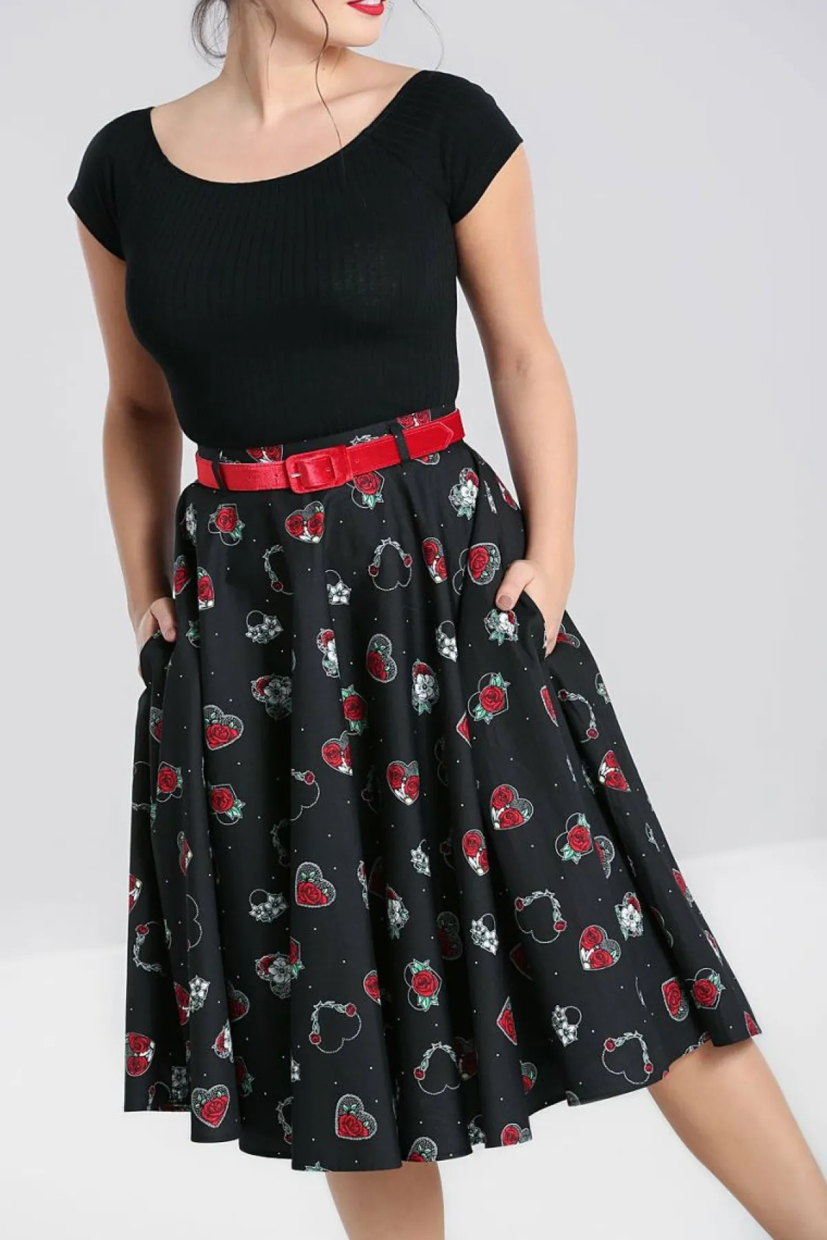 Women Hell Bunny Midi Skirts<Petals 50'S Skirt