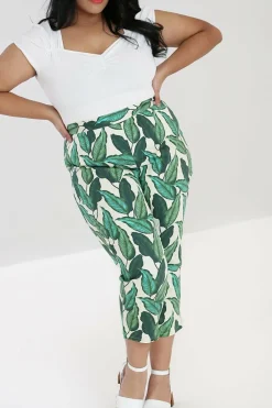 Women Hell Bunny Trousers<Rainforest Cigarette Trousers