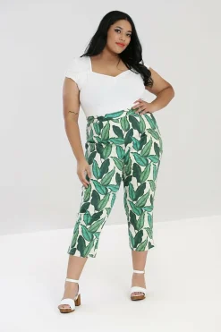 Women Hell Bunny Trousers<Rainforest Cigarette Trousers