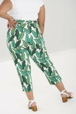 Women Hell Bunny Trousers<Rainforest Cigarette Trousers