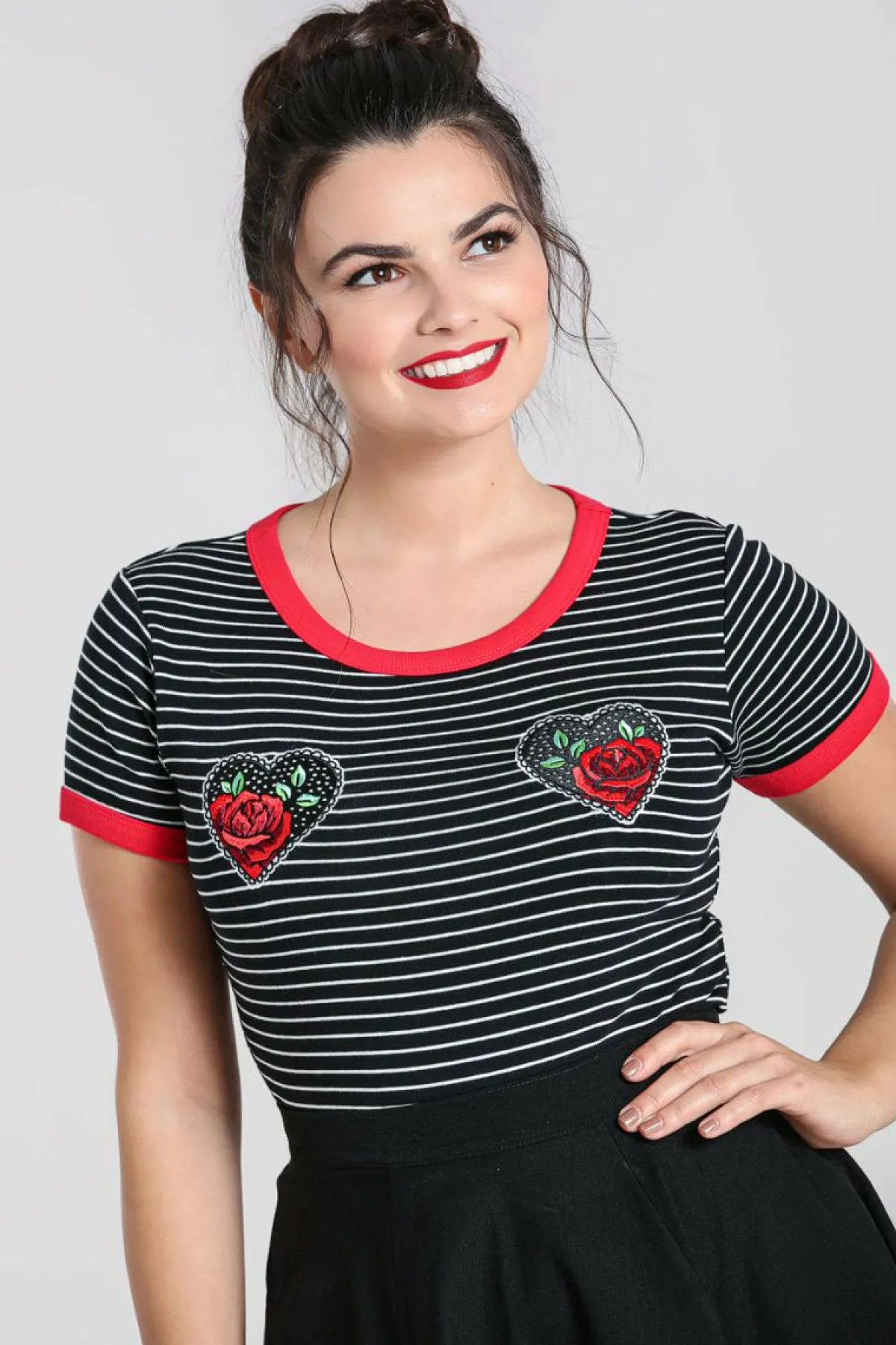 Women Hell Bunny Knitted Tops<Rose Heart Top