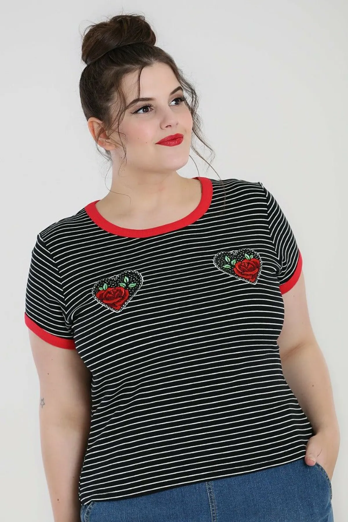 Women Hell Bunny Knitted Tops<Rose Heart Top