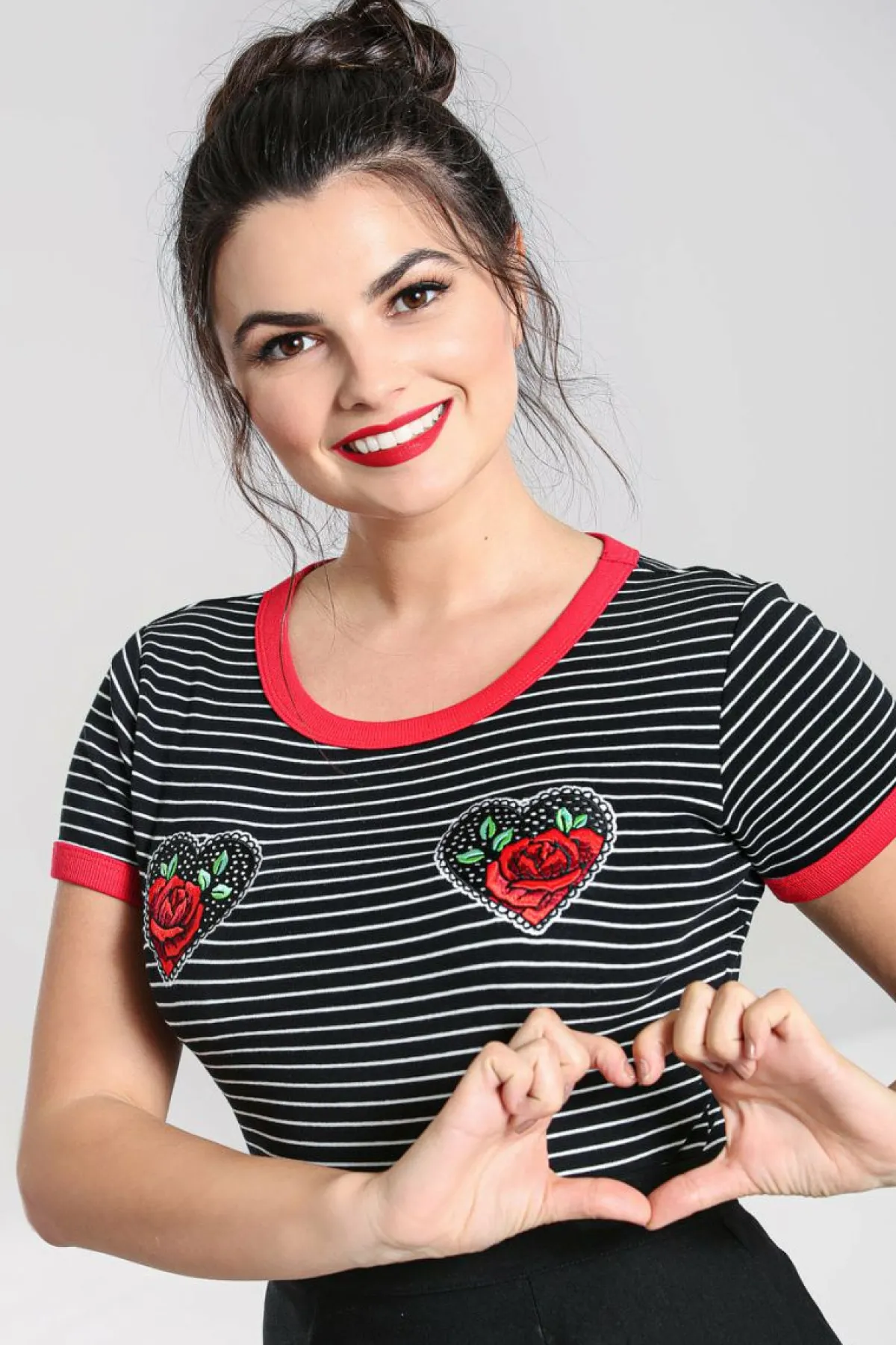Women Hell Bunny Knitted Tops<Rose Heart Top