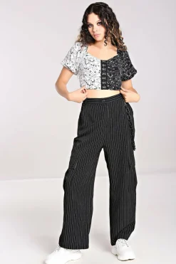 Women Hell Bunny Crop Tops<Safety Pin Crop Top