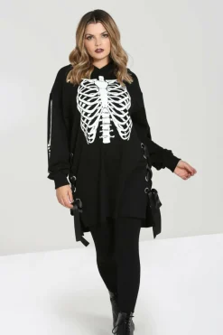 Women Hell Bunny Loungewear<Skeleton Hoodie Dress