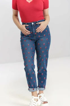Women Hell Bunny Blouses<Strawberry Denim Jeans