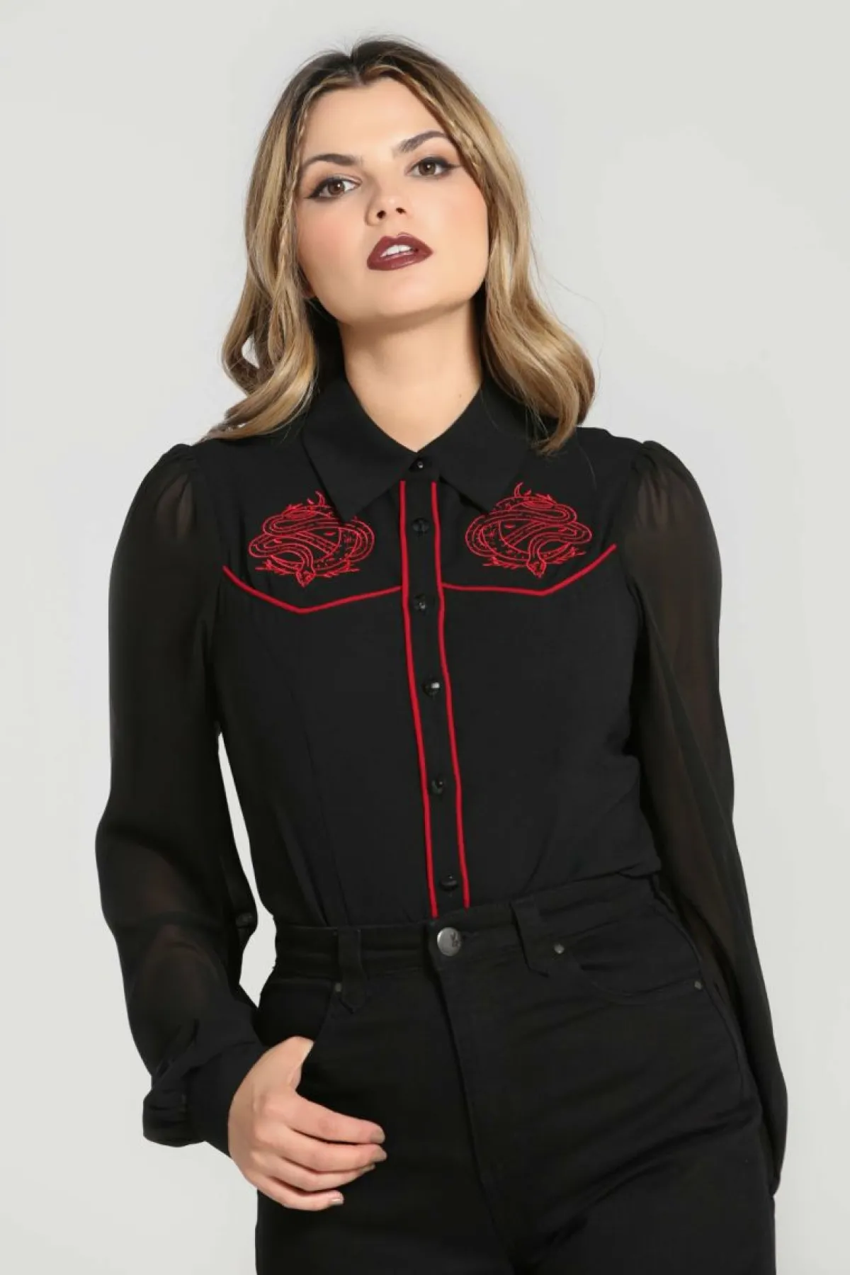 Women Hell Bunny Shirts<Tallulah Shirt