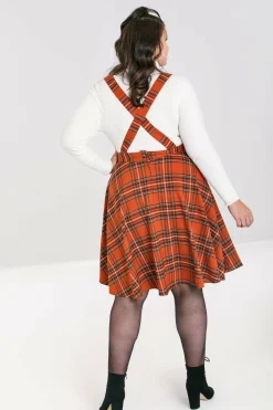 Women Hell Bunny Knee Dresses<Tawny Pinafore Dress