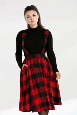 Women Hell Bunny Knee Skirts<Teen Spirit Pinafore Skirt