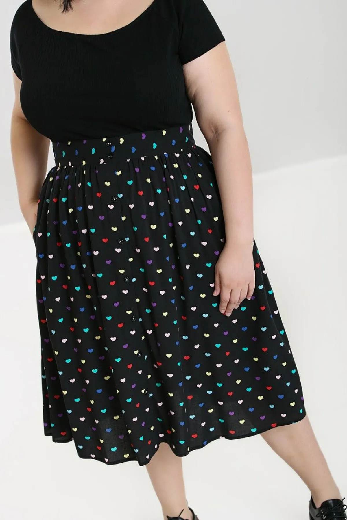 Women Hell Bunny Midi Skirts<True Love Skirt