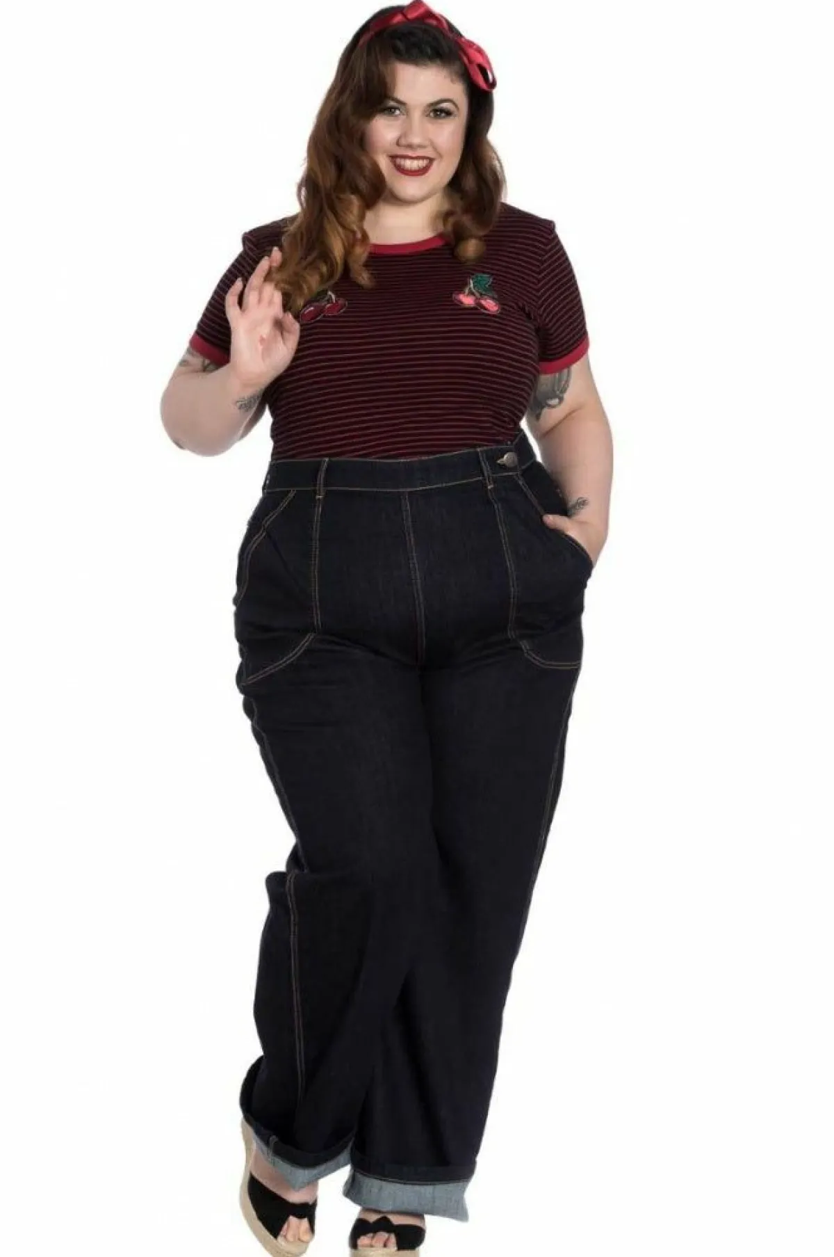 Women Hell Bunny Trousers<Weston Denim Trousers