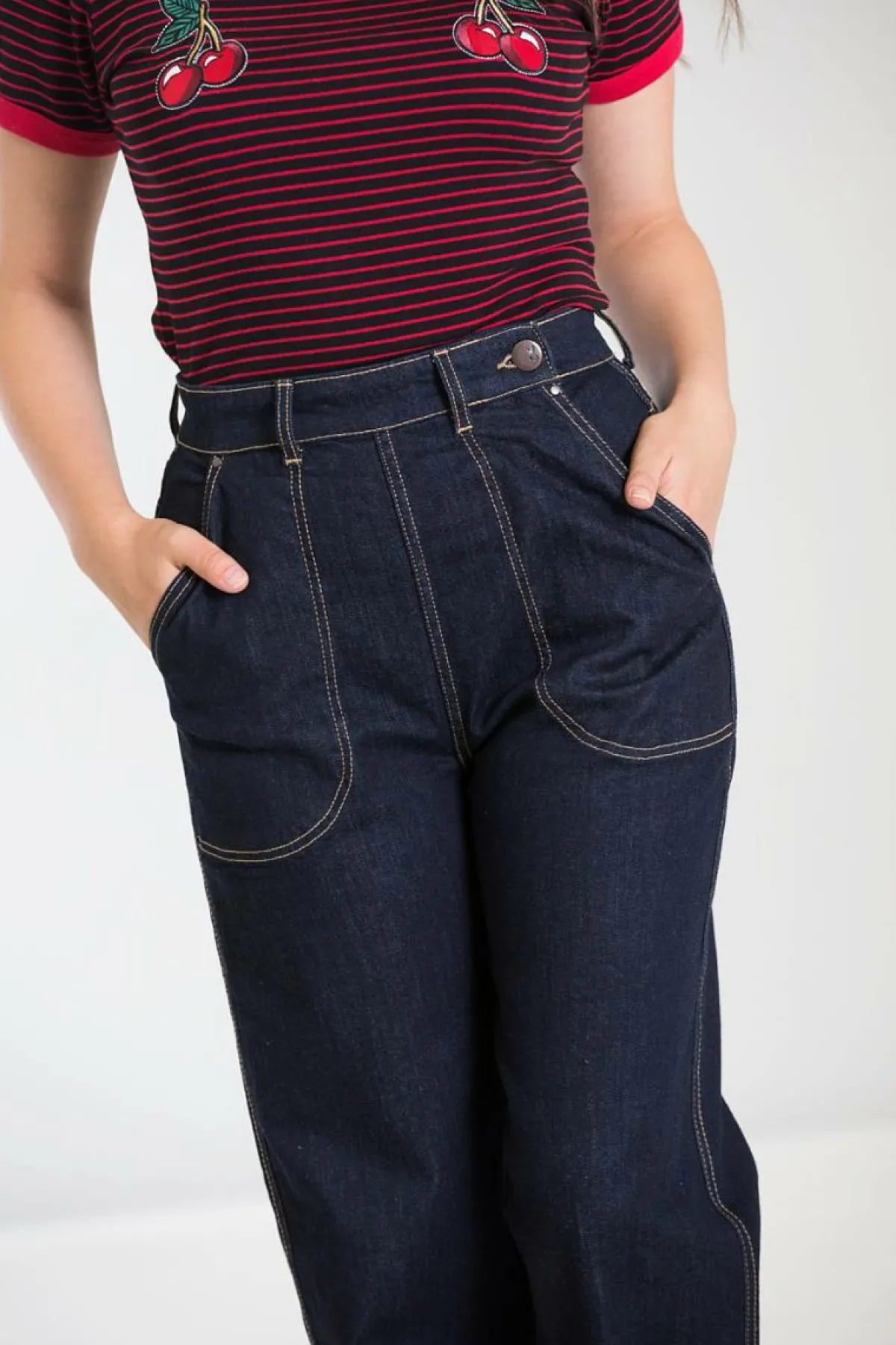 Women Hell Bunny Trousers<Weston Denim Trousers