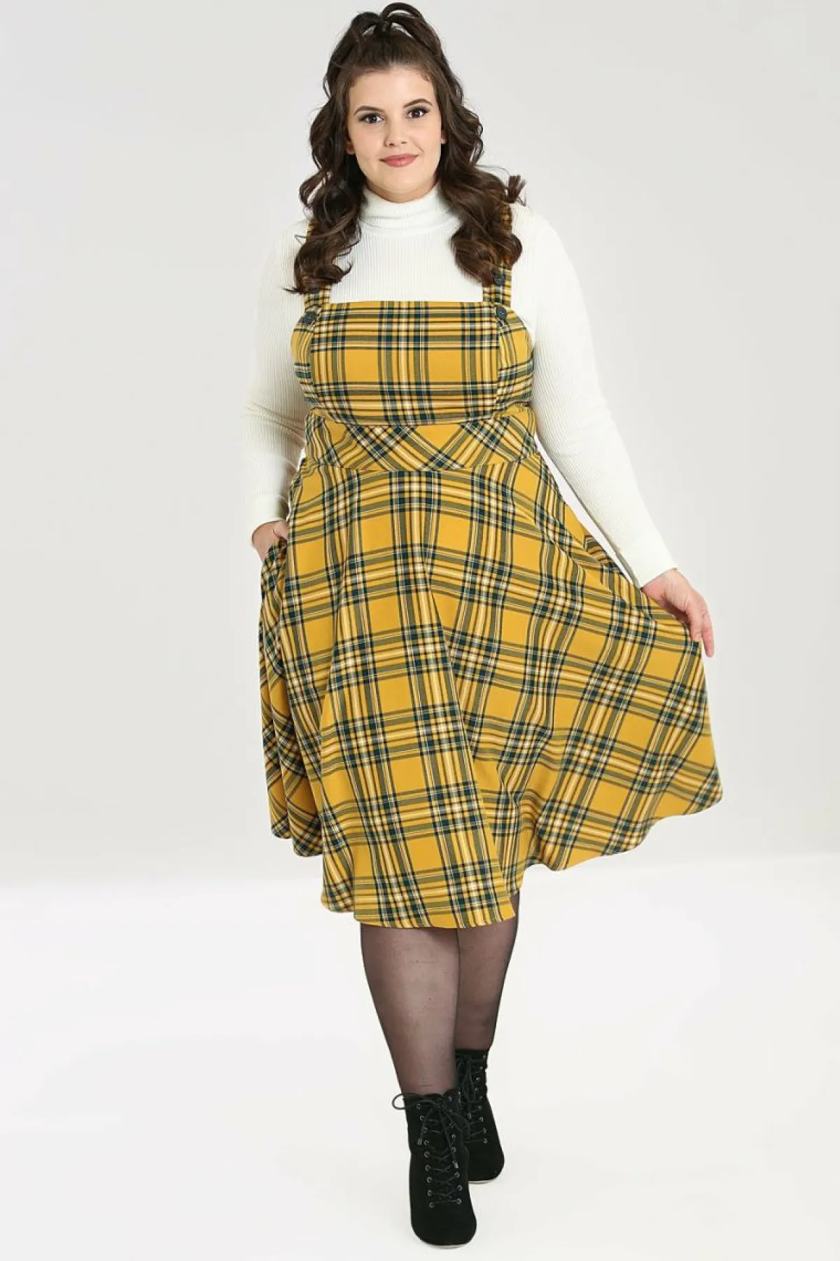 Women Hell Bunny Midi Dresses<Wither Pinafore Dress